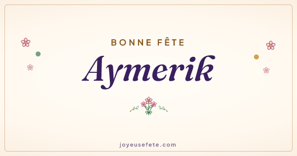 Image « Bonne fête Aymerik » au format large