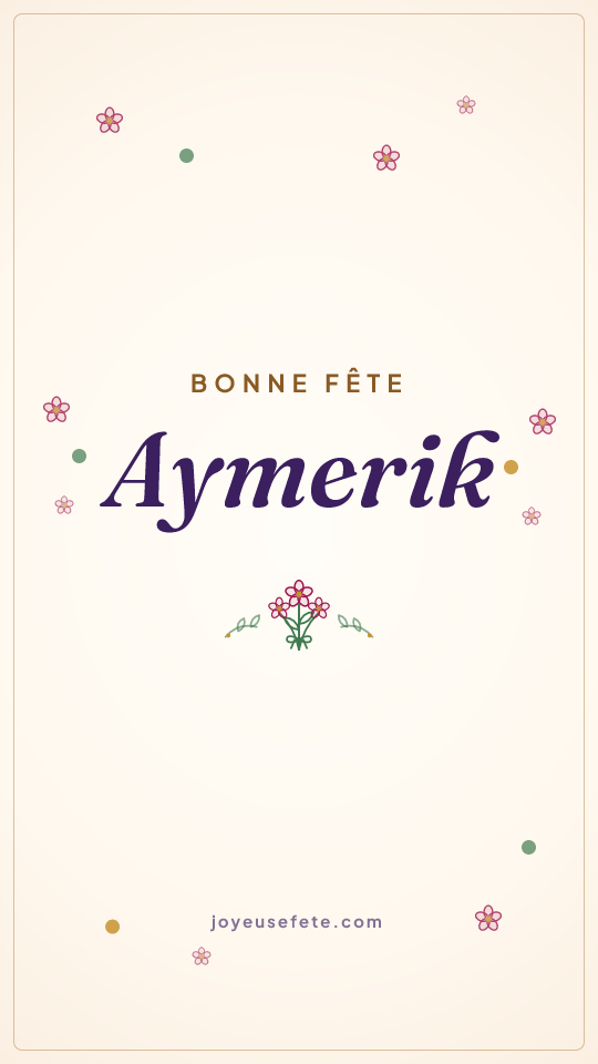 Image « Bonne fête Aymerik » au format story