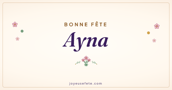 Image « Bonne fête Ayna » au format large