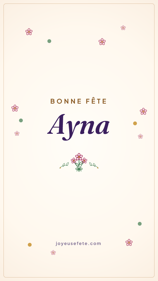 Image « Bonne fête Ayna » au format story