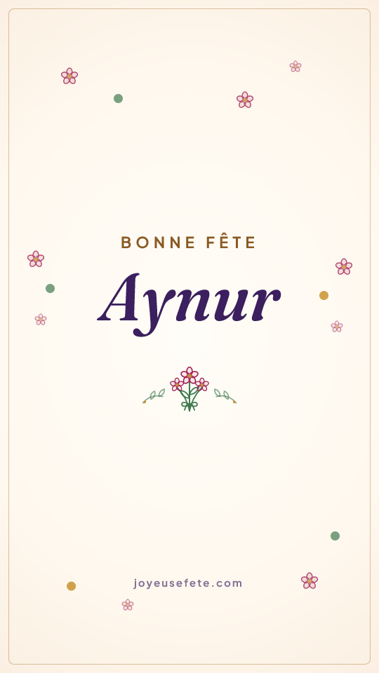 Image « Bonne fête Aynur » au format story