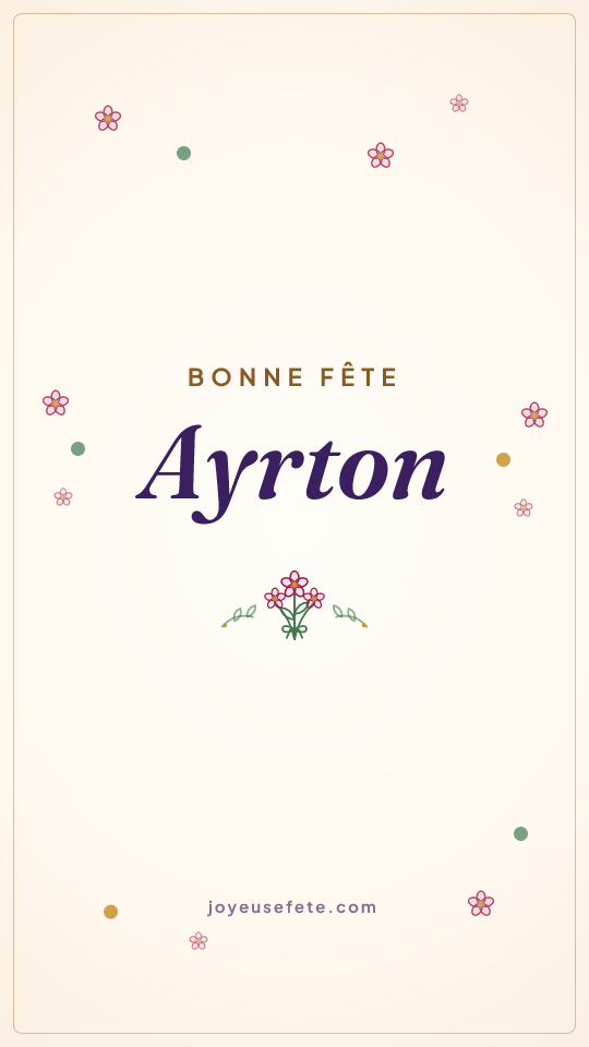 Image « Bonne fête Ayrton » au format story