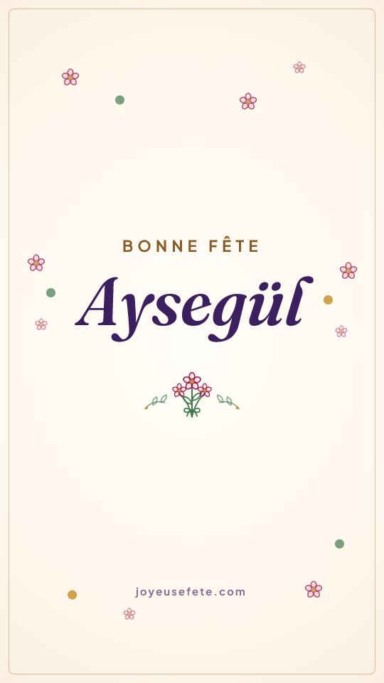 Image « Bonne fête Aysegül » au format story