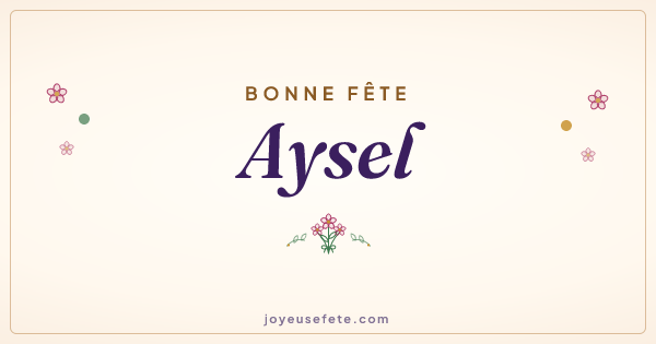 Image « Bonne fête Aysel » au format large