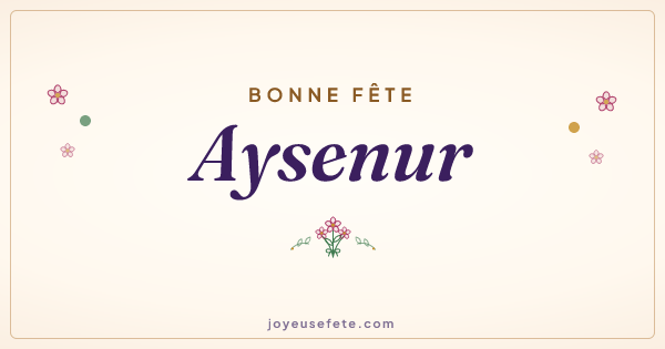 Image « Bonne fête Aysenur » au format large
