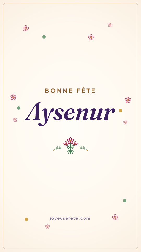 Image « Bonne fête Aysenur » au format story