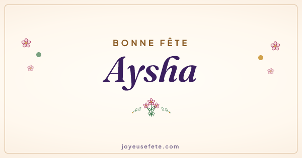 Image « Bonne fête Aysha » au format large