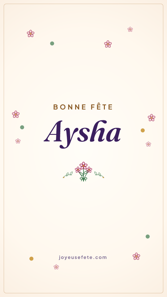 Image « Bonne fête Aysha » au format story