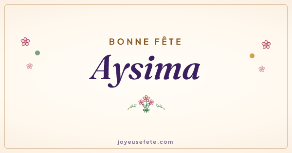 Image « Bonne fête Aysima » au format large