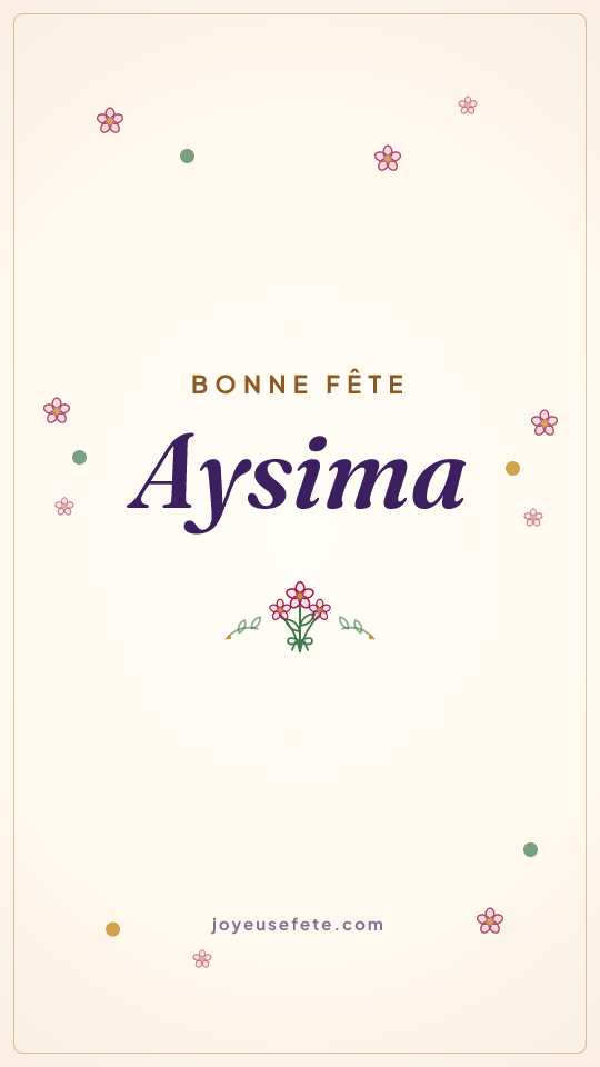 Image « Bonne fête Aysima » au format story