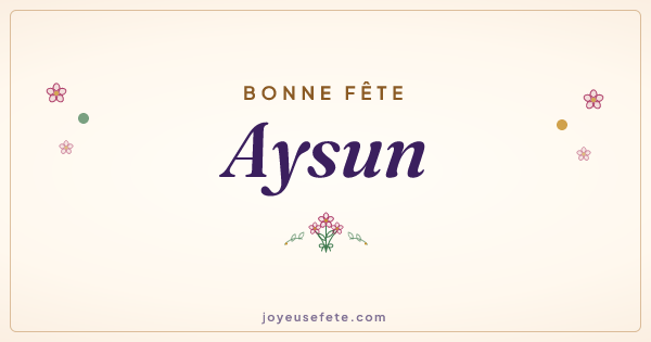 Image « Bonne fête Aysun » au format large