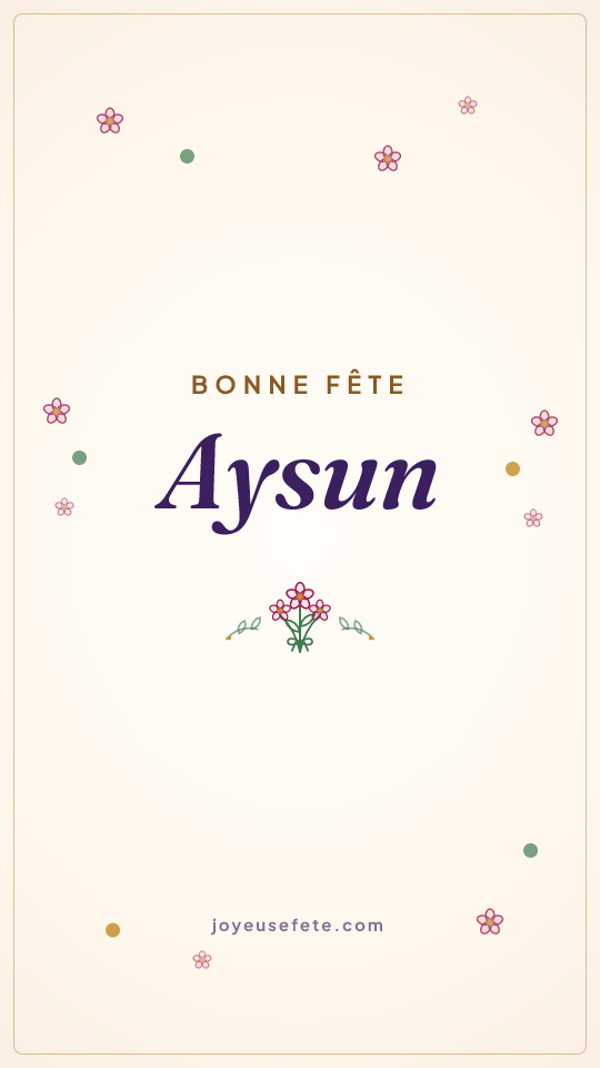 Image « Bonne fête Aysun » au format story