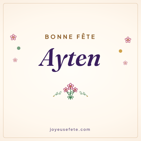 Image carrée « Bonne fête Ayten » pour WhatsApp