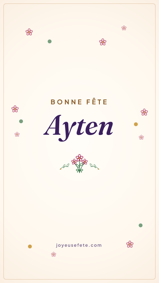 Image « Bonne fête Ayten » au format story