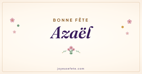 Image « Bonne fête Azaël » au format large
