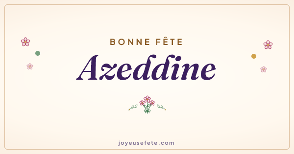 Image « Bonne fête Azeddine » au format large