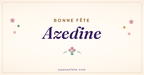 Image « Bonne fête Azedine » au format large