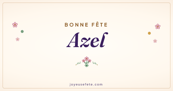 Image « Bonne fête Azel » au format large