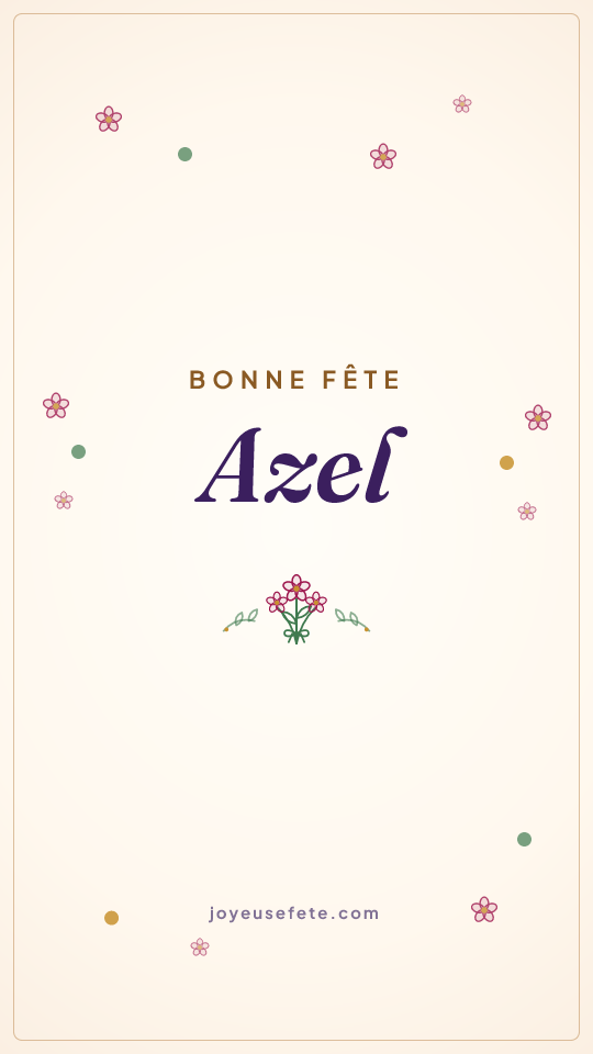 Image « Bonne fête Azel » au format story