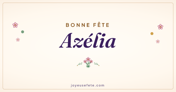 Image « Bonne fête Azélia » au format large
