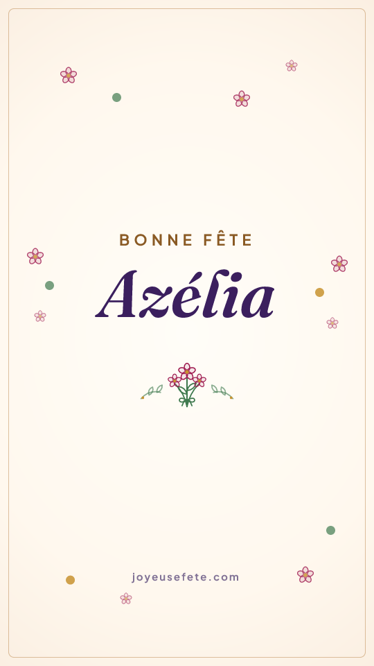 Image « Bonne fête Azélia » au format story