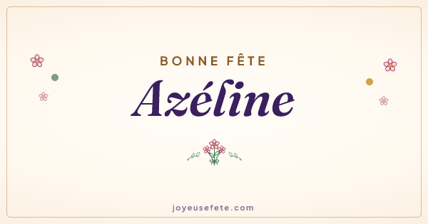 Image « Bonne fête Azéline » au format large