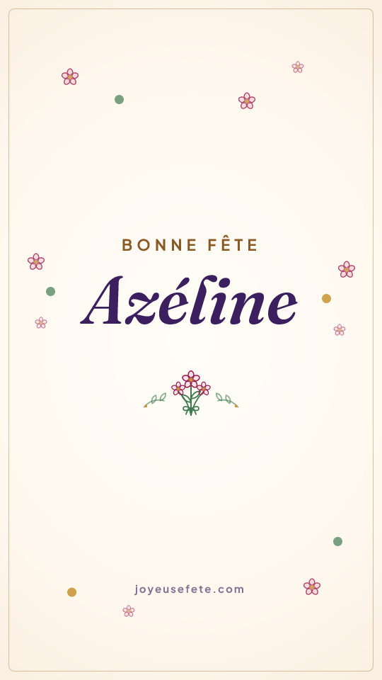 Image « Bonne fête Azéline » au format story