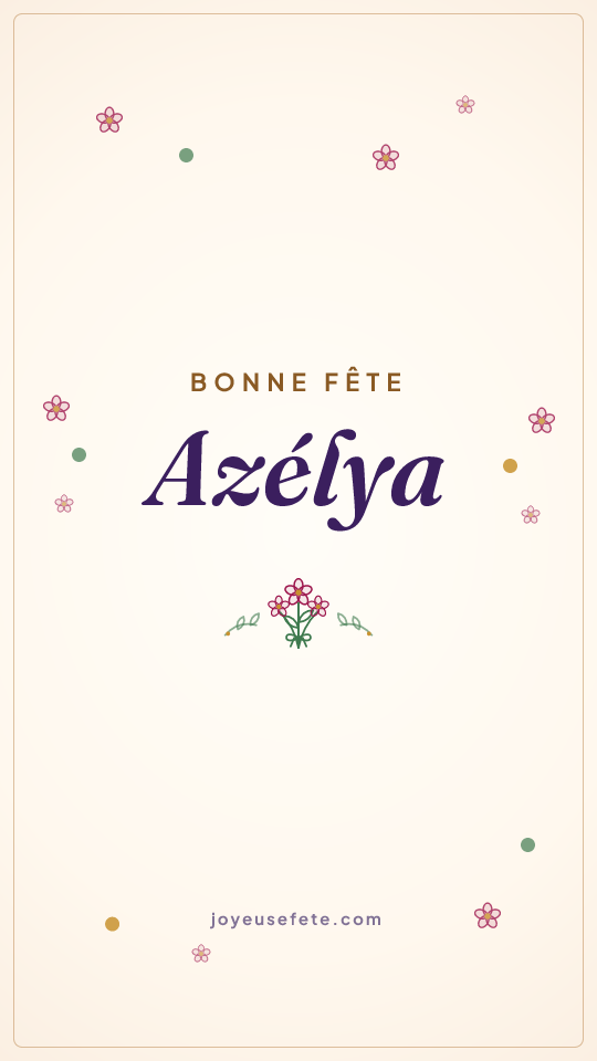 Image « Bonne fête Azélya » au format story