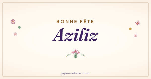 Image « Bonne fête Aziliz » au format large