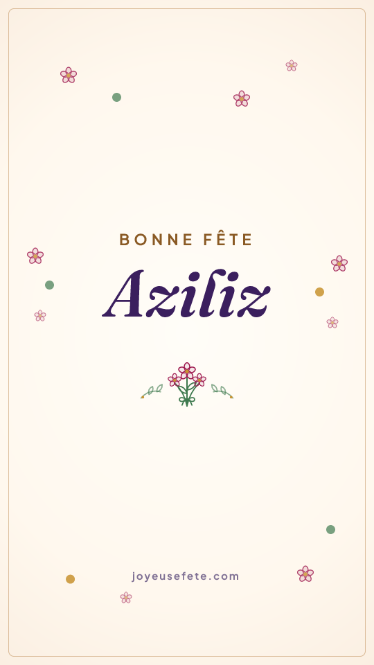Image « Bonne fête Aziliz » au format story