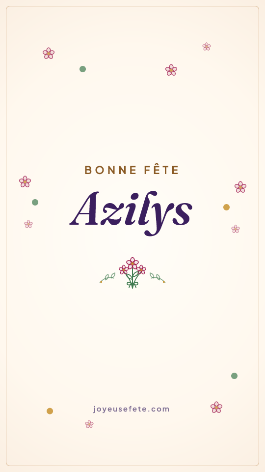 Image « Bonne fête Azilys » au format story