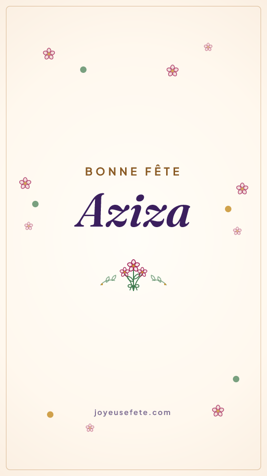 Image « Bonne fête Aziza » au format story