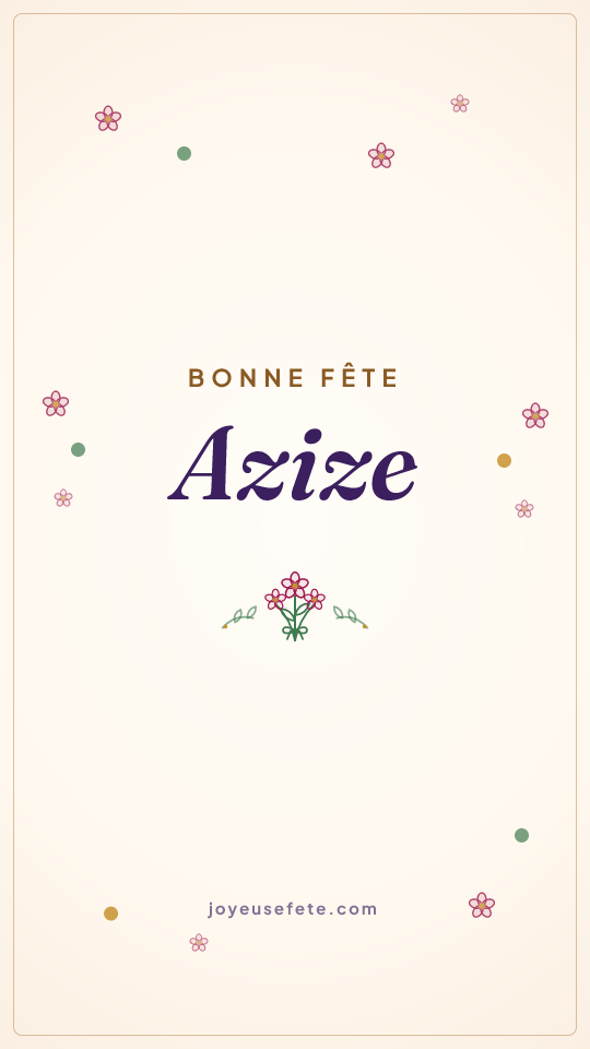 Image « Bonne fête Azize » au format story