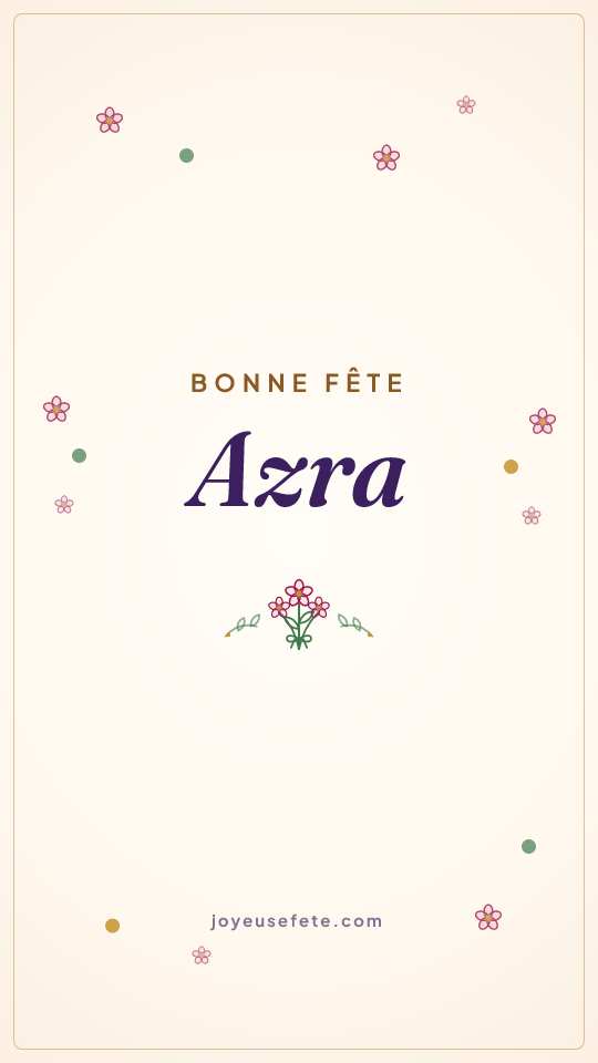 Image « Bonne fête Azra » au format story
