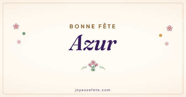 Image « Bonne fête Azur » au format large