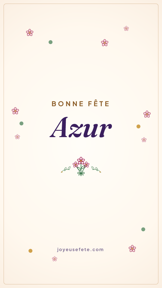 Image « Bonne fête Azur » au format story