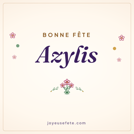 Image carrée « Bonne fête Azylis » pour WhatsApp