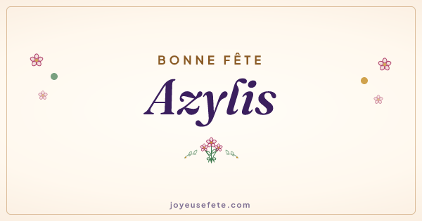 Image « Bonne fête Azylis » au format large