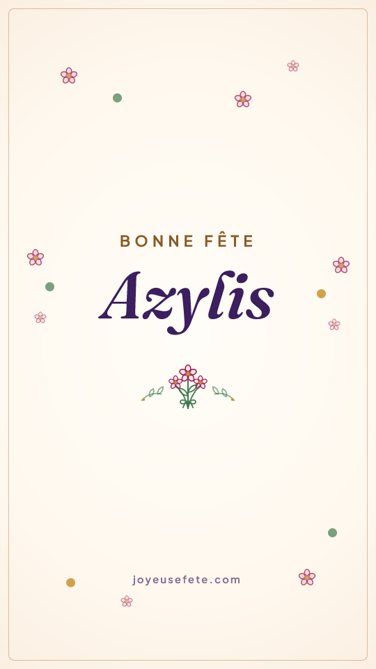 Image « Bonne fête Azylis » au format story