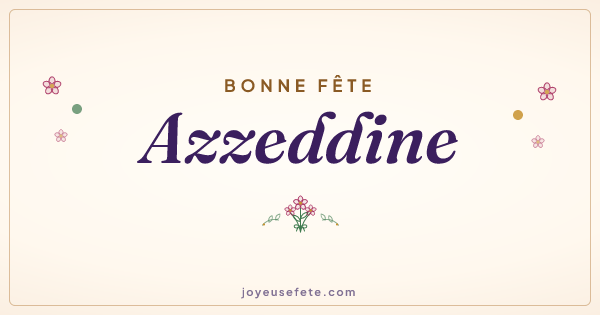 Image « Bonne fête Azzeddine » au format large
