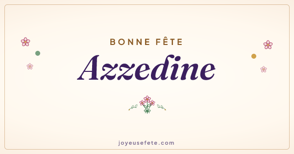 Image « Bonne fête Azzedine » au format large