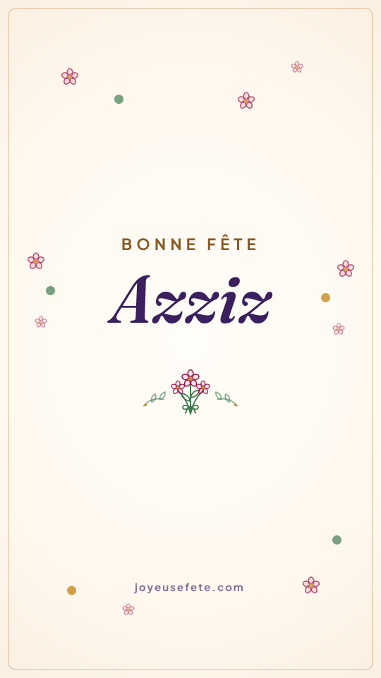 Image « Bonne fête Azziz » au format story