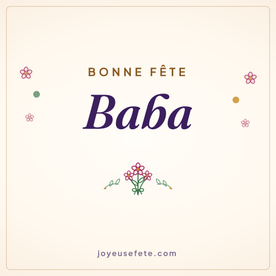 Image carrée « Bonne fête Baba » pour WhatsApp