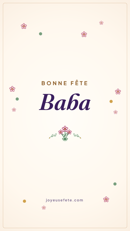 Image « Bonne fête Baba » au format story