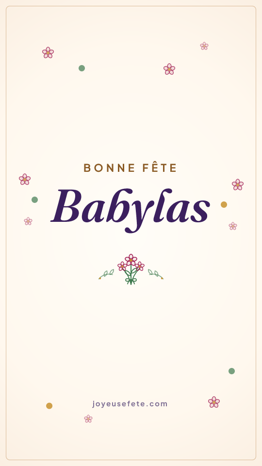 Image « Bonne fête Babylas » au format story