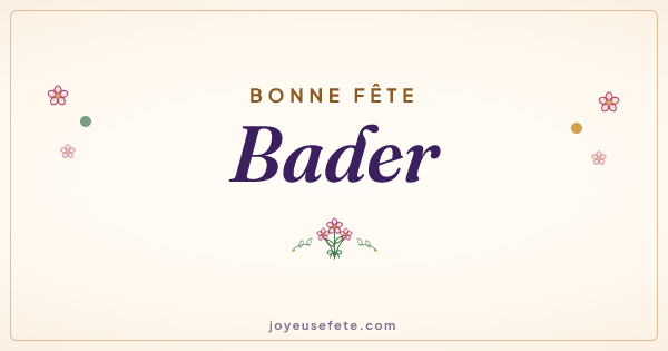Image « Bonne fête Bader » au format large