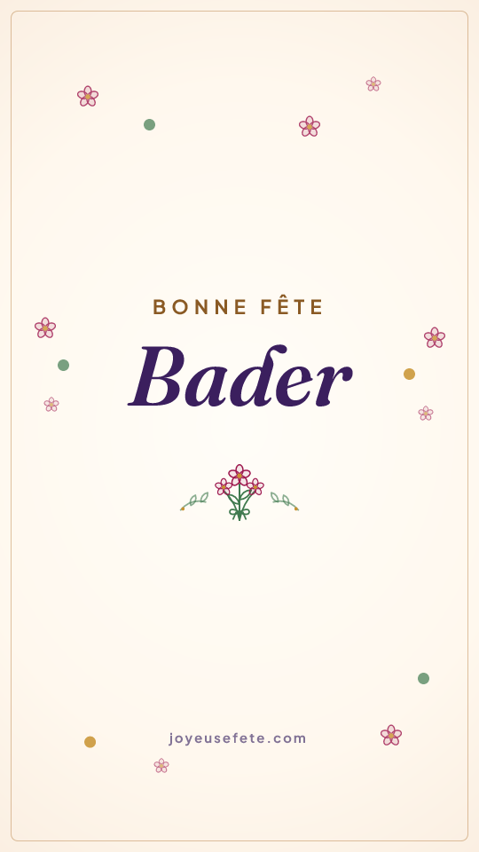 Image « Bonne fête Bader » au format story