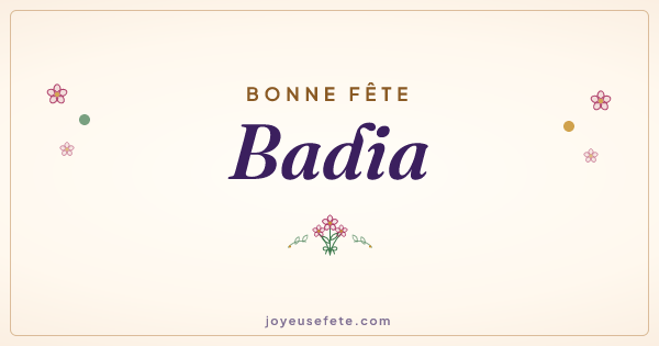 Image « Bonne fête Badia » au format large