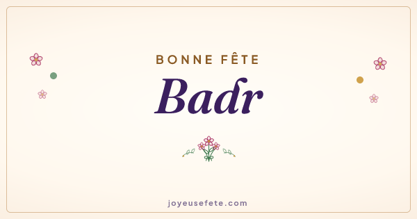 Image « Bonne fête Badr » au format large