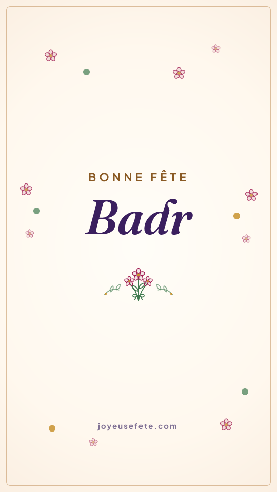 Image « Bonne fête Badr » au format story